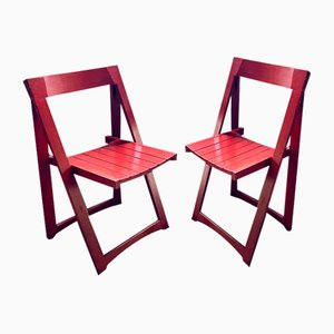 Vintage Trieste Folding Chairs by Aldo Jacober for Bazzani, Set of 2