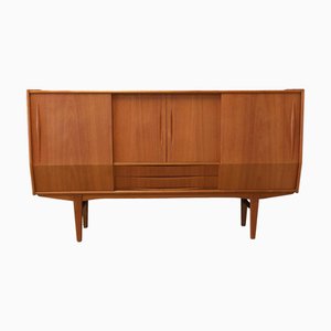 Danish Credenza in Teak with Bar Cabinet and Sliding Doors, 1960s