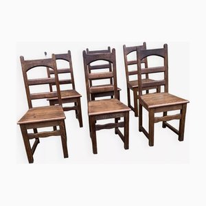 Vintage Oak Chairs, Set of 6