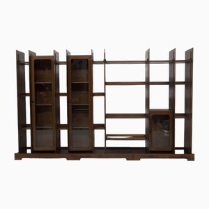 Librería modular italiana de nogal de P. Ranzani para Elam, 1960