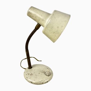 Lampada da tavolo in metallo laccato e ottone, Italia, anni '50