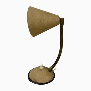 Lampe de Bureau en Métal Laqué et Laiton, Italie, 1950s