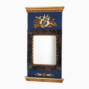 Espejo de madera con motivo Lyra, década de 1840