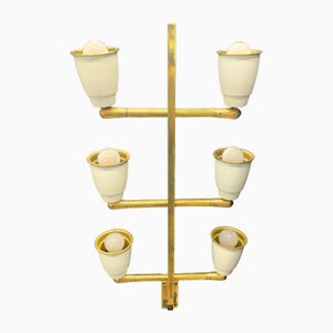Brass Sconces attributed to Pietro Chiesa, 1950s, Set of 2