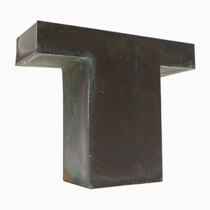 Mid-Century Modern Patinated Copper Letter T, 1960s