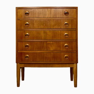 Small Vintage Danish Bow Front Dresser in Teak, 1960s