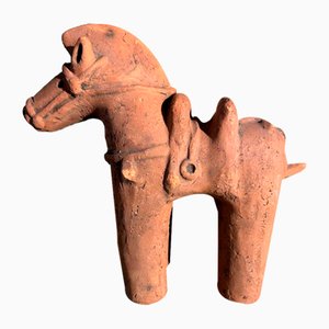 Ceramica Warriors Horse Haniwa, Miyazaki, Giappone, anni '50