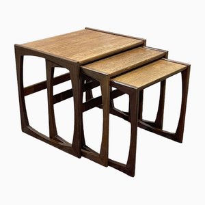 Tables Gigognes en Teck de G Plan, 1970s, Set de 3