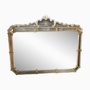 Espejo Floreal veneciano rectangular dorado de Simoeng