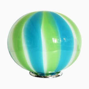 Blue and Green Sphere Table Lamp in Murano Glass by Simoeng