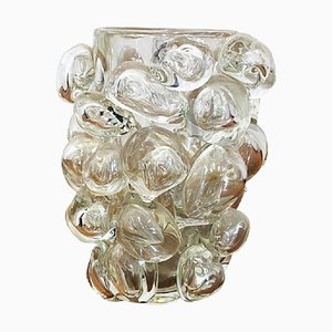 Transparente Vase aus Muranoglas von Simoeng
