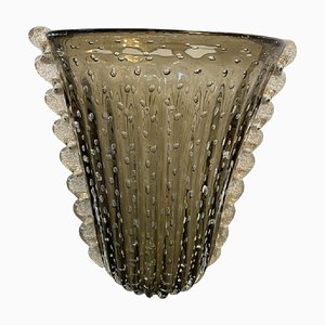 Handmade Fume with Air Balls Murano Glass Style Vase by Simoeng