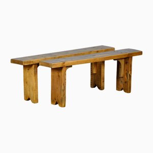 Bancs en Pin, 1960, Set de 2