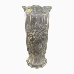 Clear Glass Vase, 1980s