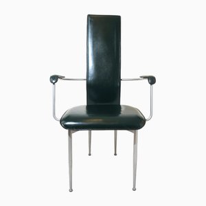 Leather S44 B Dining Chair by Giancarlo Vegni for Fasem, 1980s