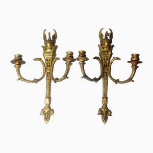 Empire Candleholders, 1890s, Set of 2