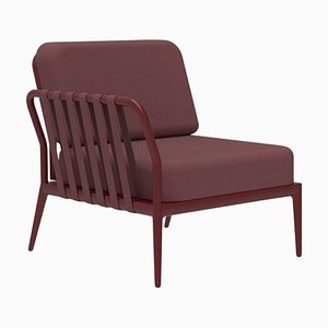 Ribbons Burgundy Right Sofa by Mowee