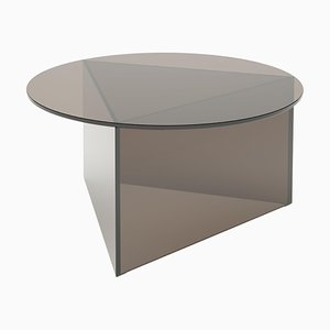 Table Basse Prisma Circle 80 en Verre Transparent par Sebastian Scherer