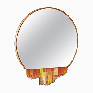 Fringe Mirror in Orange by Tero Kuitunen