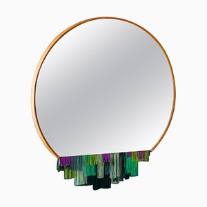 Fringe Mirror in Green by Tero Kuitunen