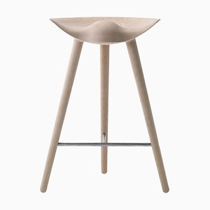 Oak and Stainless Steel Counter Stool by Lassen