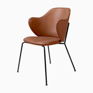Brown Leather Leave Chair by Lassen