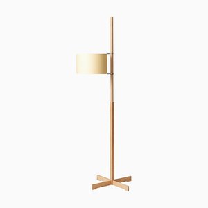 Lampadaire TMM Beige et Hêtre par Miguel Milá