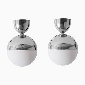 Nickel Ceiling Lamp by Magic Circus Editions, Set of 2