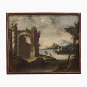 Piccolo paesaggio, 1770, Olio su tela, con cornice