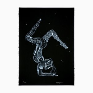 Philippe Baudelocque, Yoga, handsignierte Lithographie