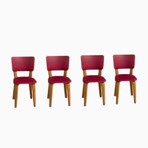 Multiplex Plywood Dining Chairs by Cor Alons for De Boer, 1949, Set of 4