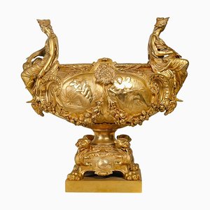 Cache-Pot Napoléon III 19ème Siècle en Bronze Doré, 1880s