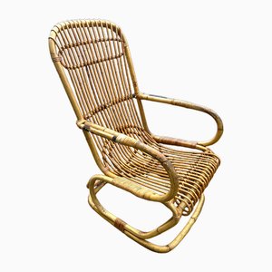 Mid-Century Cane and Bamboo Armchair