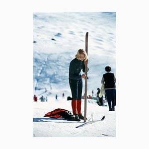 Slim Aarons, Verbier Skifahrer, Fotodruck