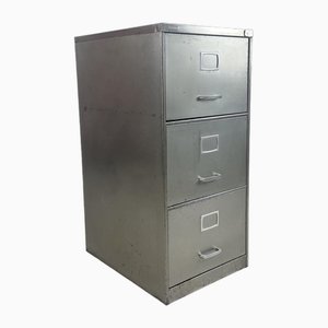 Filing Cabinet in Polished Steel