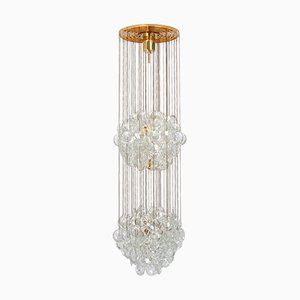Delicate Gilt Brass Crystal Chandelier by Palwa, 1970s