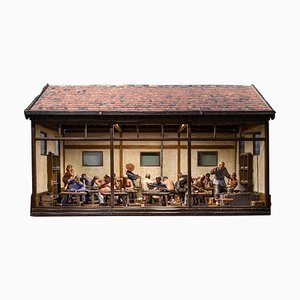 Chinese Workshop-Scaled Model with Polychromed Figures, Set of 18