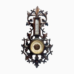 Antique Barometer with Thermometer, Belgium, 1910s