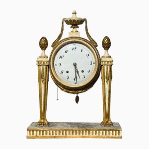 Legor Wooden Clock with Gold Finishes