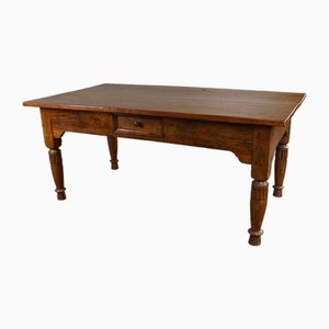 Mesa de comedor rubia vintage de madera