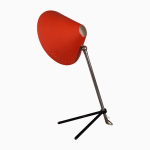 Vintage Table Lamp with Red Shade from Hala Zeist