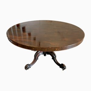 Antique Victorian Oval Rosewood Dining Table, 1850