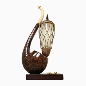 Lámpara de mesa Pipe Mid-Century de Aldo Tura, años 60