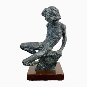 Augusto Murer, Boy at the Rock, 1983, Bronze