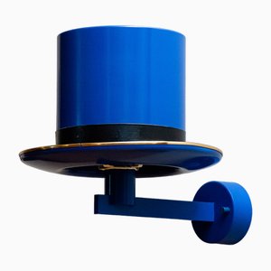Lámpara de pared modelo V298 con sombrero de copa surrealista en azul de Hans Agne Jakobsson para Hans-Agne Jakobsson Ab Markaryd, años 60