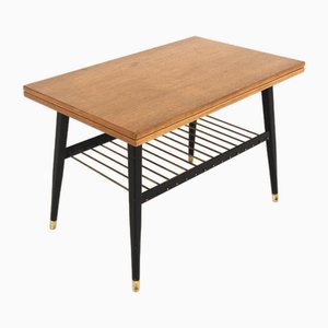 Skandinavischer Couchtisch Prospekt aus Teak, Schweden, 1950er