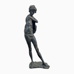 Augusto Murer, Junge mit Drapierung, 1980, Bronze