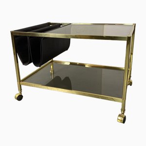 Vintage Hollywood Regency Brass and Glass Coffee Table from Maison Jansen, 1970s