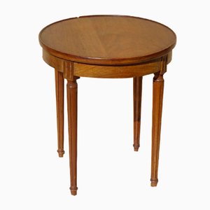 Round Tray Pedestal Table in Walnut