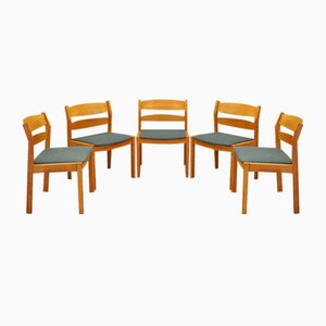 Danish Ash Chairs by Kurt Østervig for FDB Furniture, 1960s, Set of 5